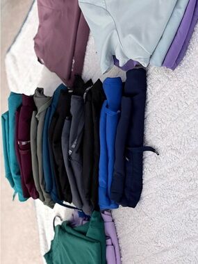 Assorted 13 scrub sets jogger pants and Tops - Mixed Colors